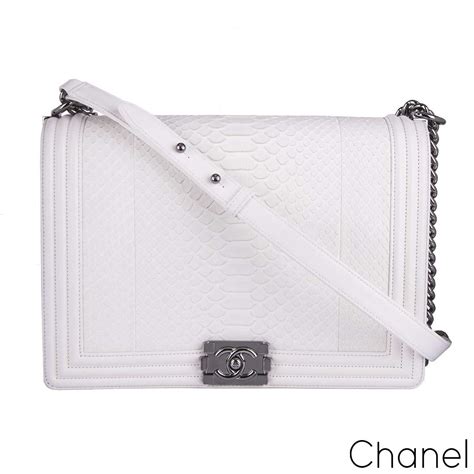 chanel boy python white|chanel bags for boys.